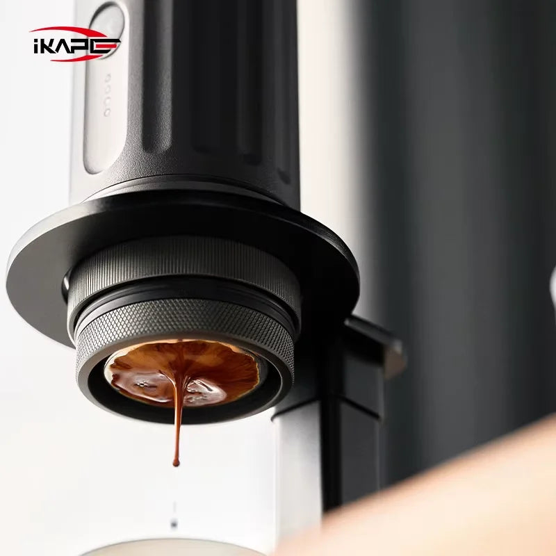 IKAPE Portable Bluetooth Wireless Electric Espresso Machine,Coffee 51mm Bottomless Portafilter,Ideal for Hiking/Camping/Home Use