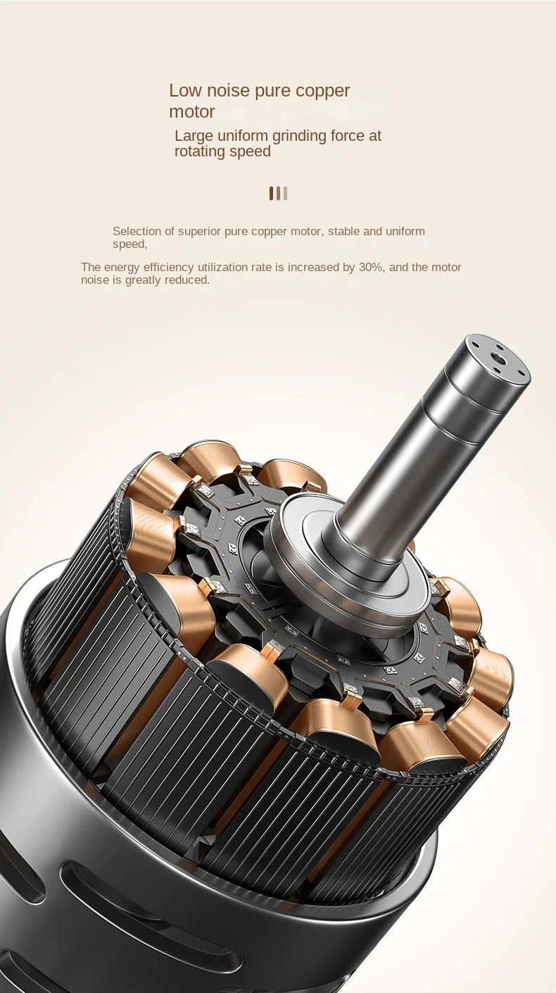 Portable 1800mAh Electric Coffee Bean Grinder 40 Gears External Adjustable Home Rechargeable Grinders Household Coffee Machine