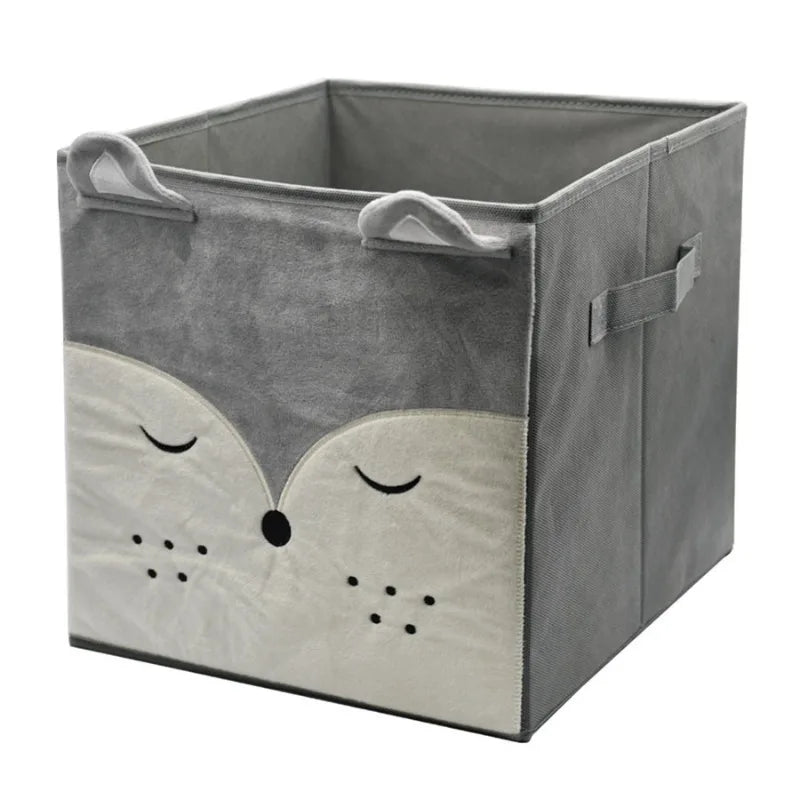 Cute Cartoon Animal DIY Storage Box Felt Fabric Foldable Storage Basket For Nursery Toys Organizers Foldable storage box