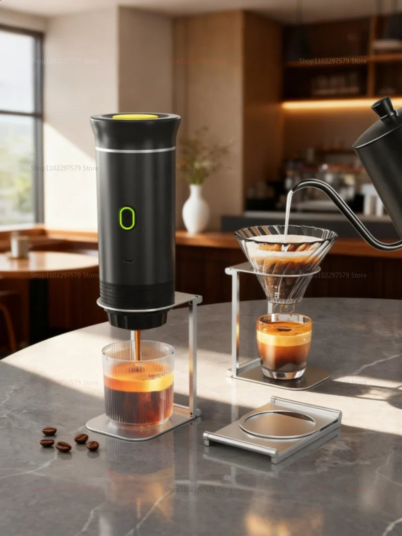 Portable Espresso Coffee Maker 3-in-1 Capsule Coffee Maker USB Rechargeable for Car & Home Camping Electric Coffee Machine