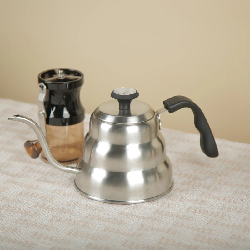 1.0L 1.2L Stainless Steel Gooseneck Pour Over Coffee kettle with Thermometer