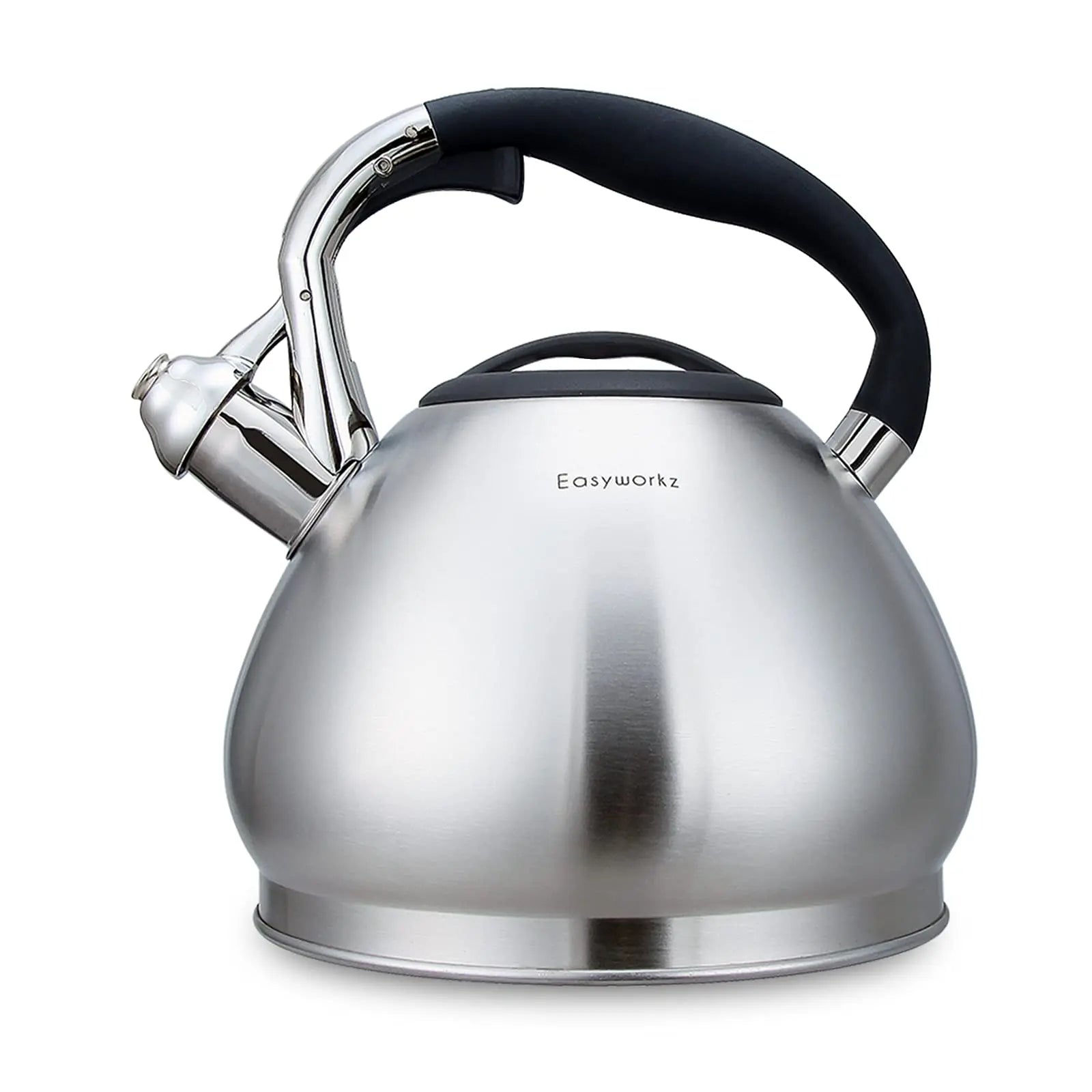 Easyworkz Whistling Stovetop Tea Kettle Food Grade Stainless Steel Hot Water Tea Pot With Loud Whistle,2.65 Quart(2.5l)
