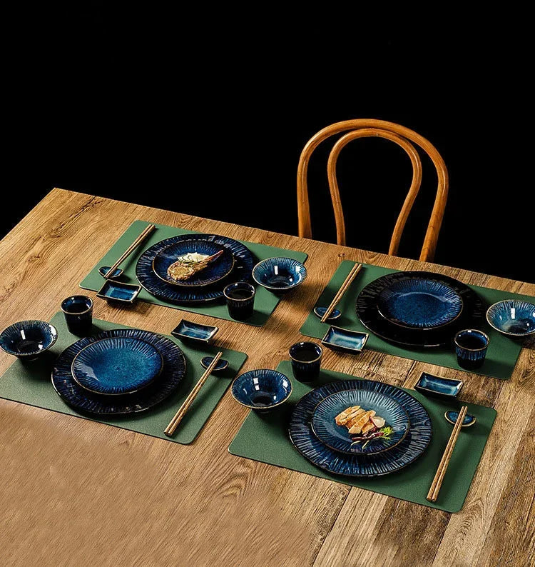 Kiln Change Ceramic Dinner Plate Rice Bowl Dish Tableware Household Dinnerware