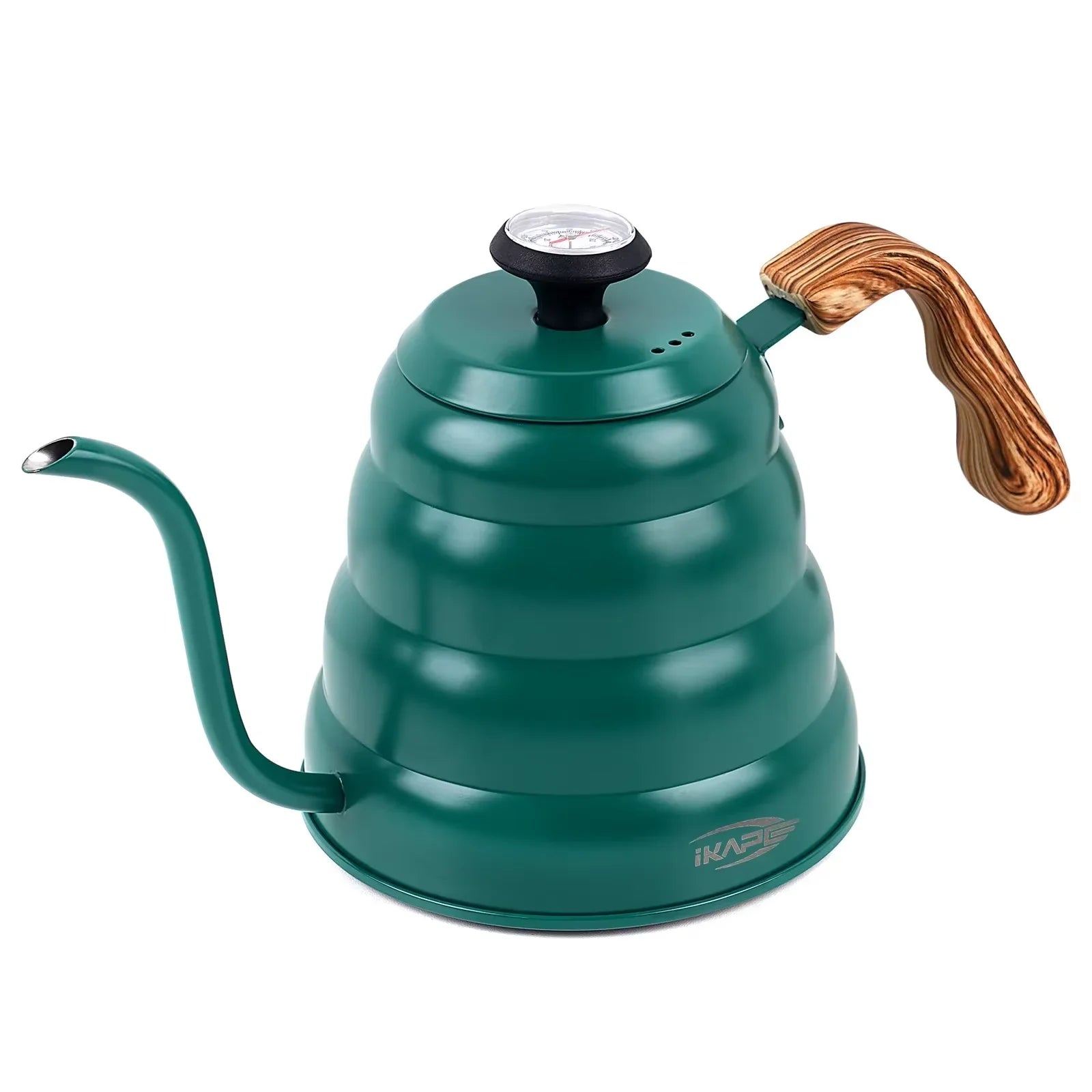 IKAPE Espresso Pour Over Coffee Kettle, Gooseneck Tea Kettle, Premium Stainless Steel Kettle Body，40 oz with Thermometer