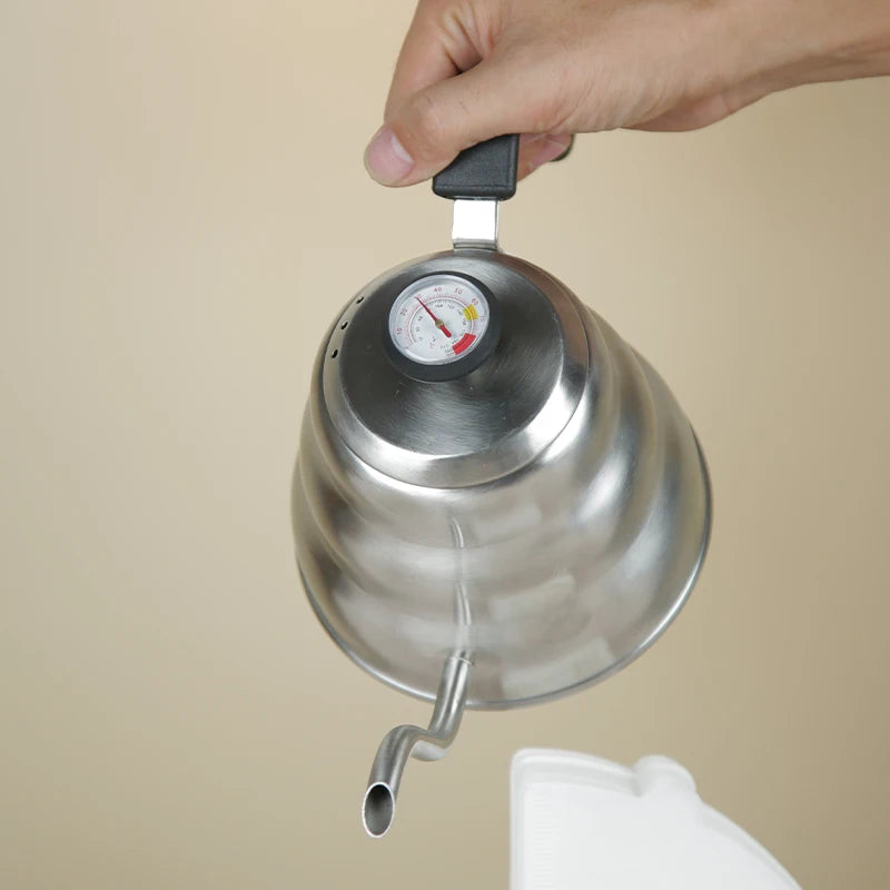 1.0L 1.2L Stainless Steel Gooseneck Pour Over Coffee kettle with Thermometer