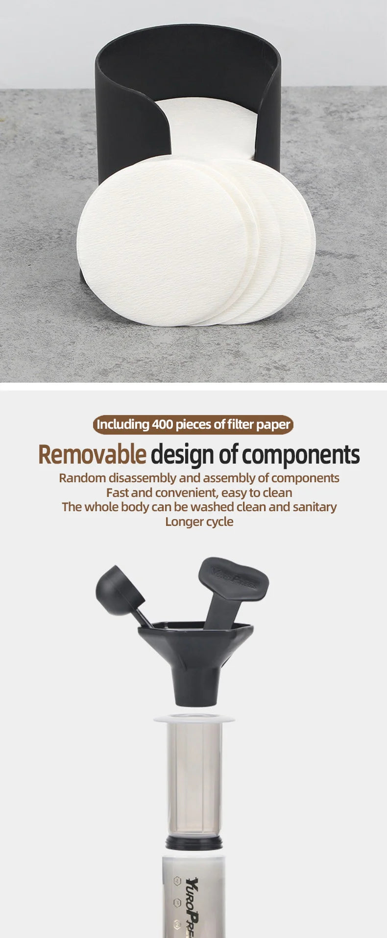 YRP Coffee Maker Portable Espresso Coffee Machine French press for Car & Home Camping Travel  Coffee Pot Air Press Ae&ropress