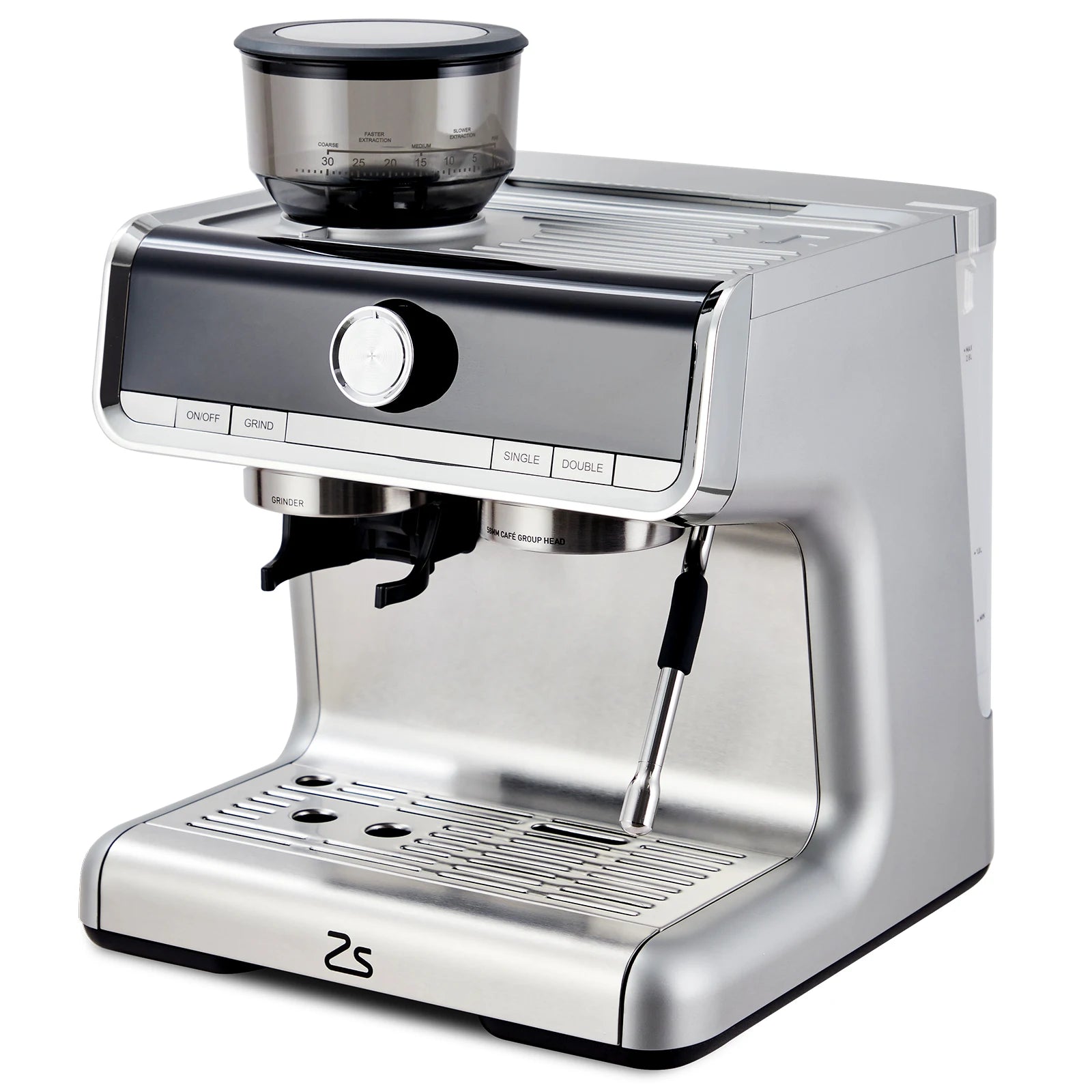 Espresso Machine with Grinder, Professional Espresso Maker with Milk Frother Steam Wand, 20 Bar Barista Cappuccino Machine,1450W