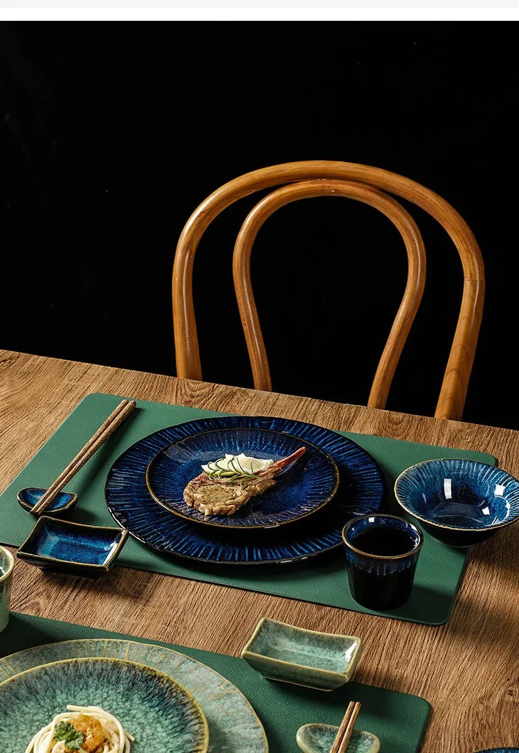 Kiln Change Ceramic Dinner Plate Rice Bowl Dish Tableware Household Dinnerware