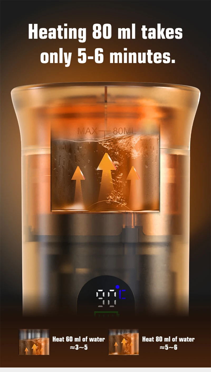 Foombthe Portable Espresso Coffee Machine With Digital Display 3-in-1 Capsule Coffee Maker for Car & Home Camping Coffee Maker