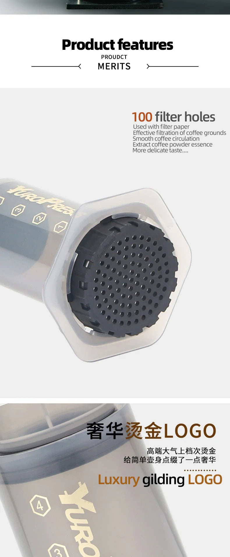 YRP Coffee Maker Portable Espresso Coffee Machine French press for Car & Home Camping Travel  Coffee Pot Air Press Ae&ropress