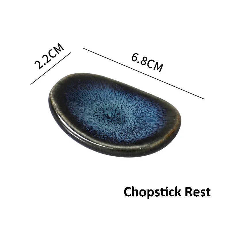 Kiln Change Ceramic Dinner Plate Rice Bowl Dish Tableware Household Dinnerware