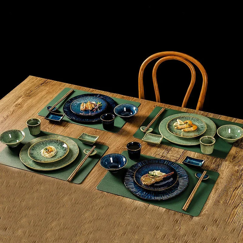 Kiln Change Ceramic Dinner Plate Rice Bowl Dish Tableware Household Dinnerware