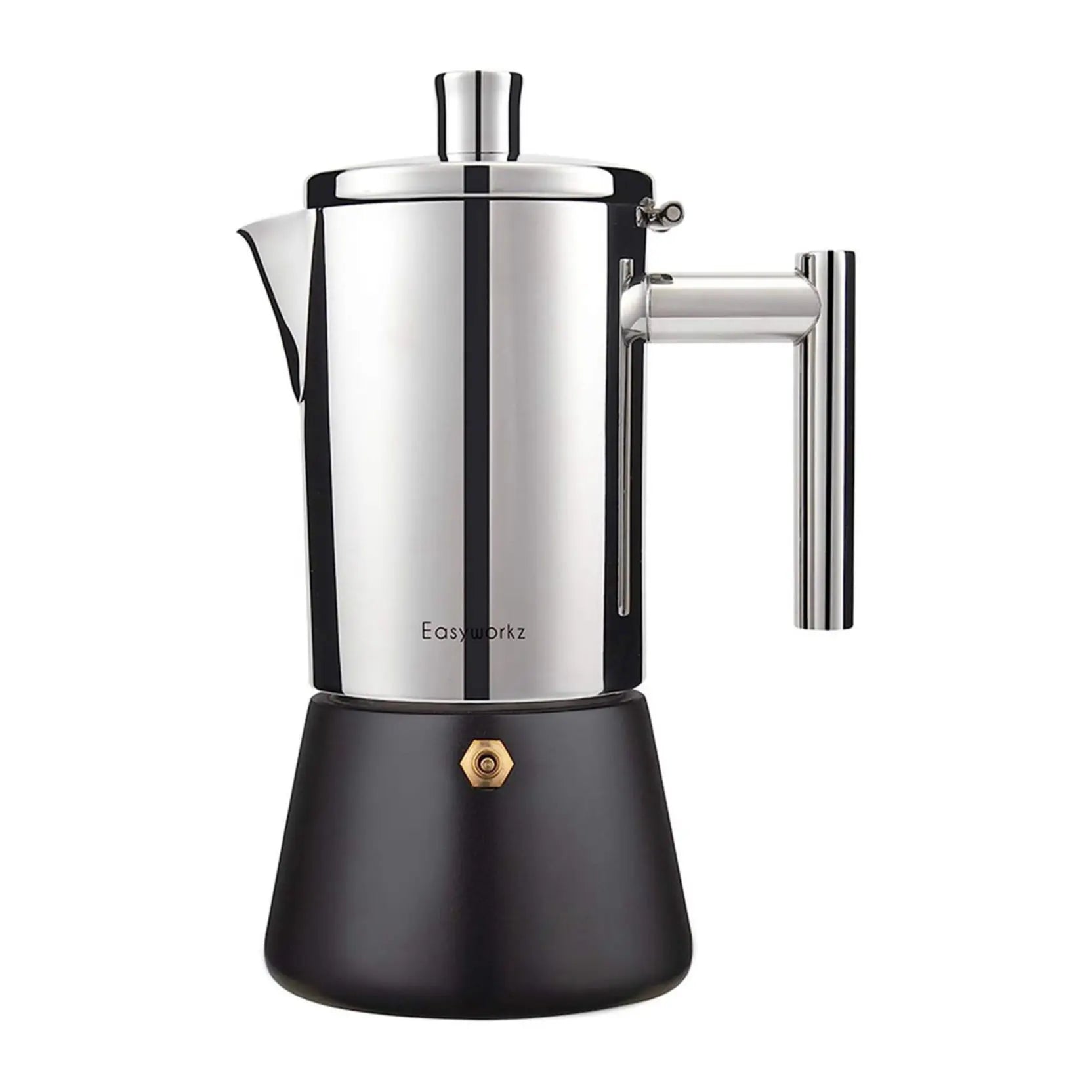 Easyworkz Diego Stovetop Espresso Maker Stainless Steel Italian Coffee Machine Maker Induction Moka Pot