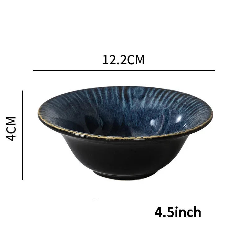 Kiln Change Ceramic Dinner Plate Rice Bowl Dish Tableware Household Dinnerware